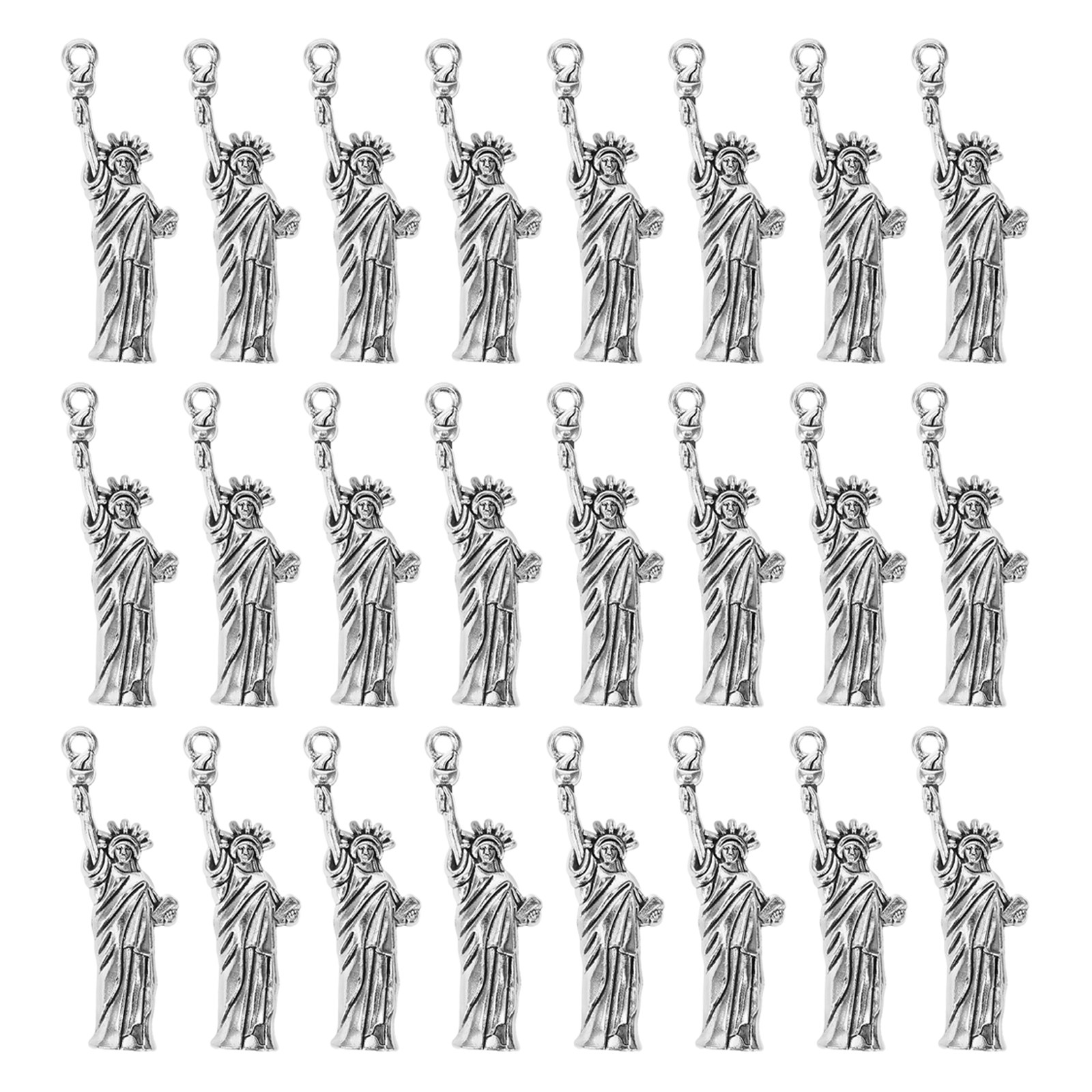 Jewelry Making New York - 50 Stück Freiheitsstatue-Anhänger im Vintage-Look, DIY-Schmuckherstellungszubehör,