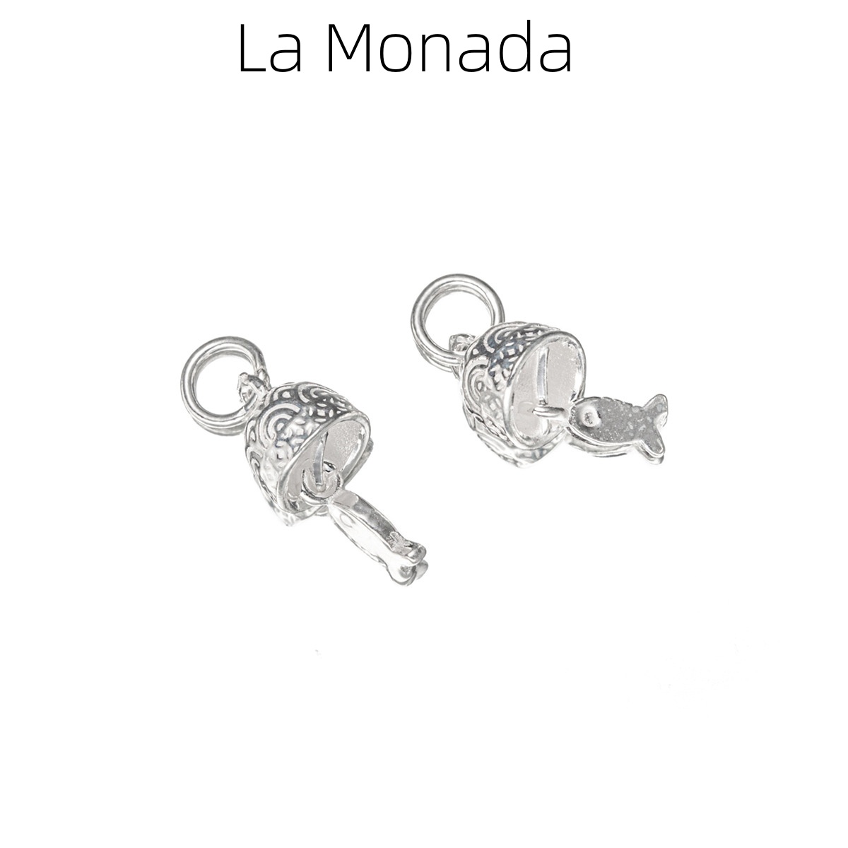 Jewelry Making In La - 925 Sterling Silber Glockenanhänger mit Fisch,