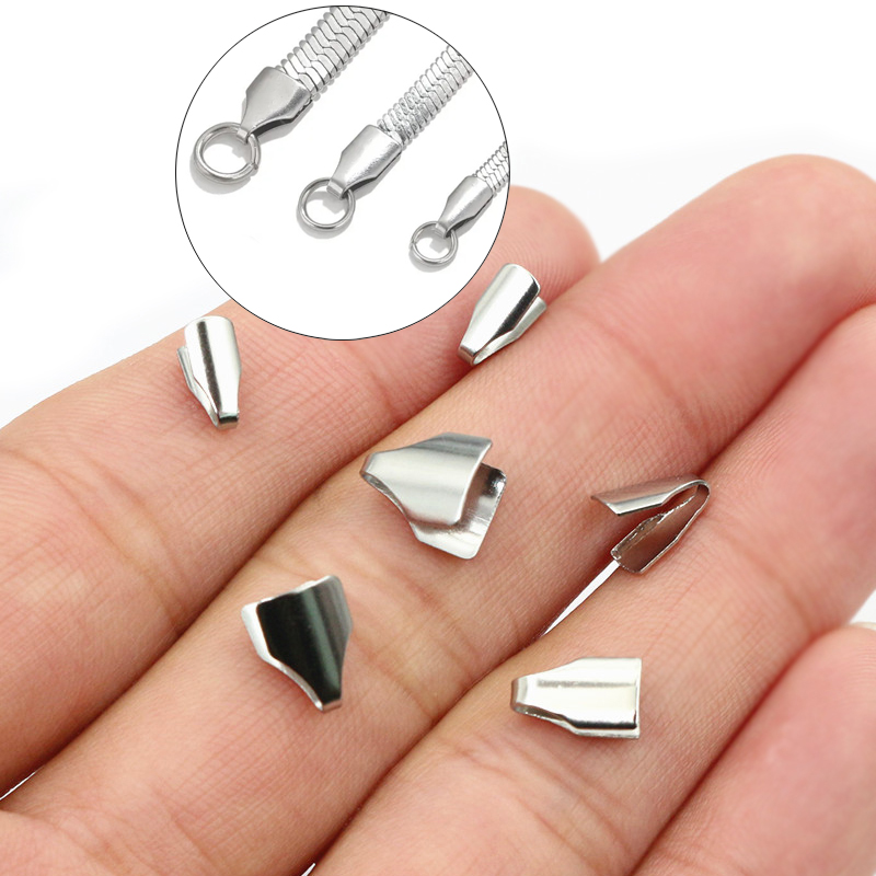 Jewelry Making Bead - 100 Stück Edelstahl 2-7mm Flachs chnüre