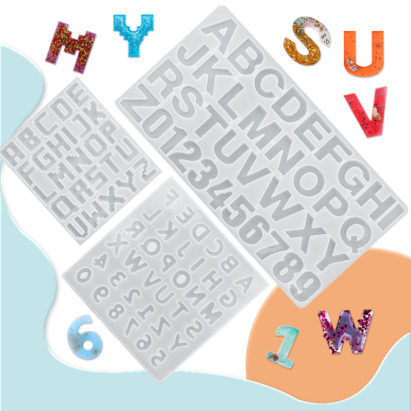 Jewelry Making Drill - Alphabet Epoxidharz Form Kit Ornament Rückwärts