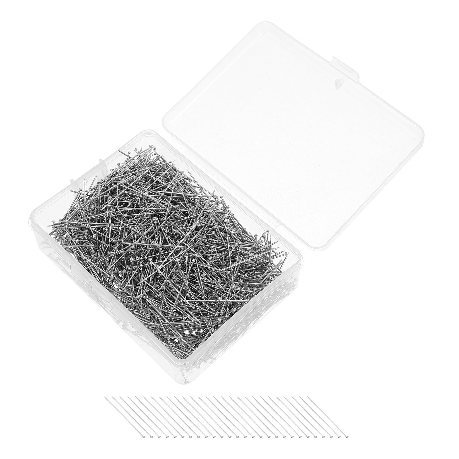 Jewelry Making Head Pins - 1600 Stück Edelstahl-Flachkopfnadeln, robuste DIY-Nähnadeln für