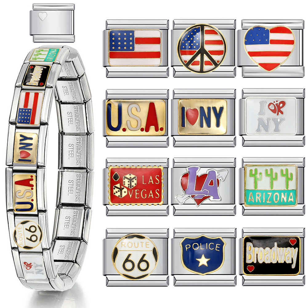 Jewelry Making In La - 1 Stück Y2K italienisches Charm-Armband aus