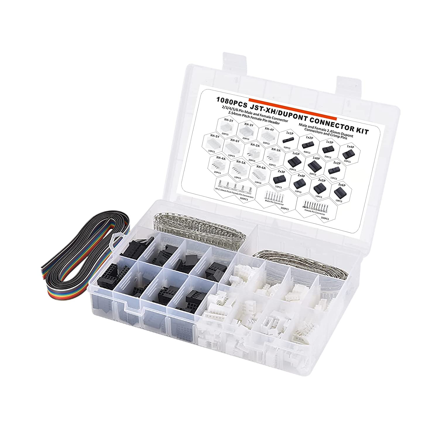 Head Pin Assorted - 1080 Stück Dupont/JST-XH Klemmen Kit 2
