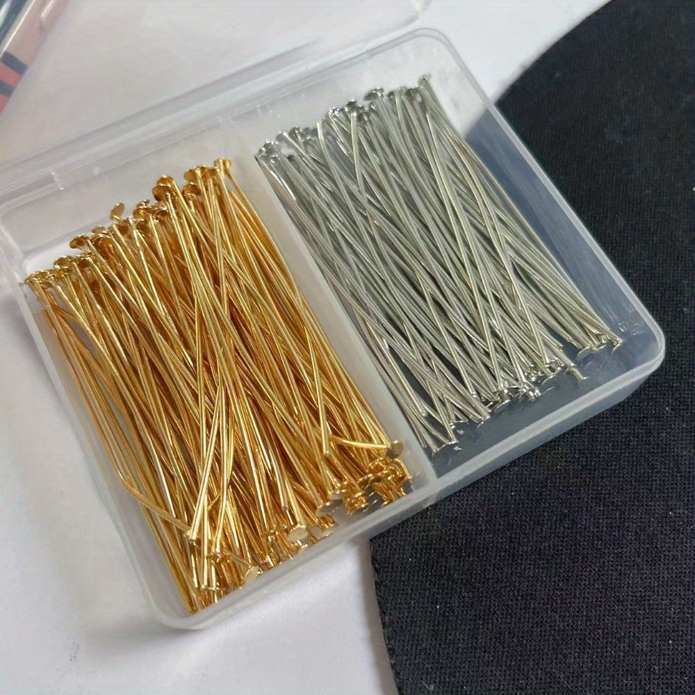 Jewelry Making Head Pins - 200 Stück 30/40/50mm Nadeln mit Eisenkopf