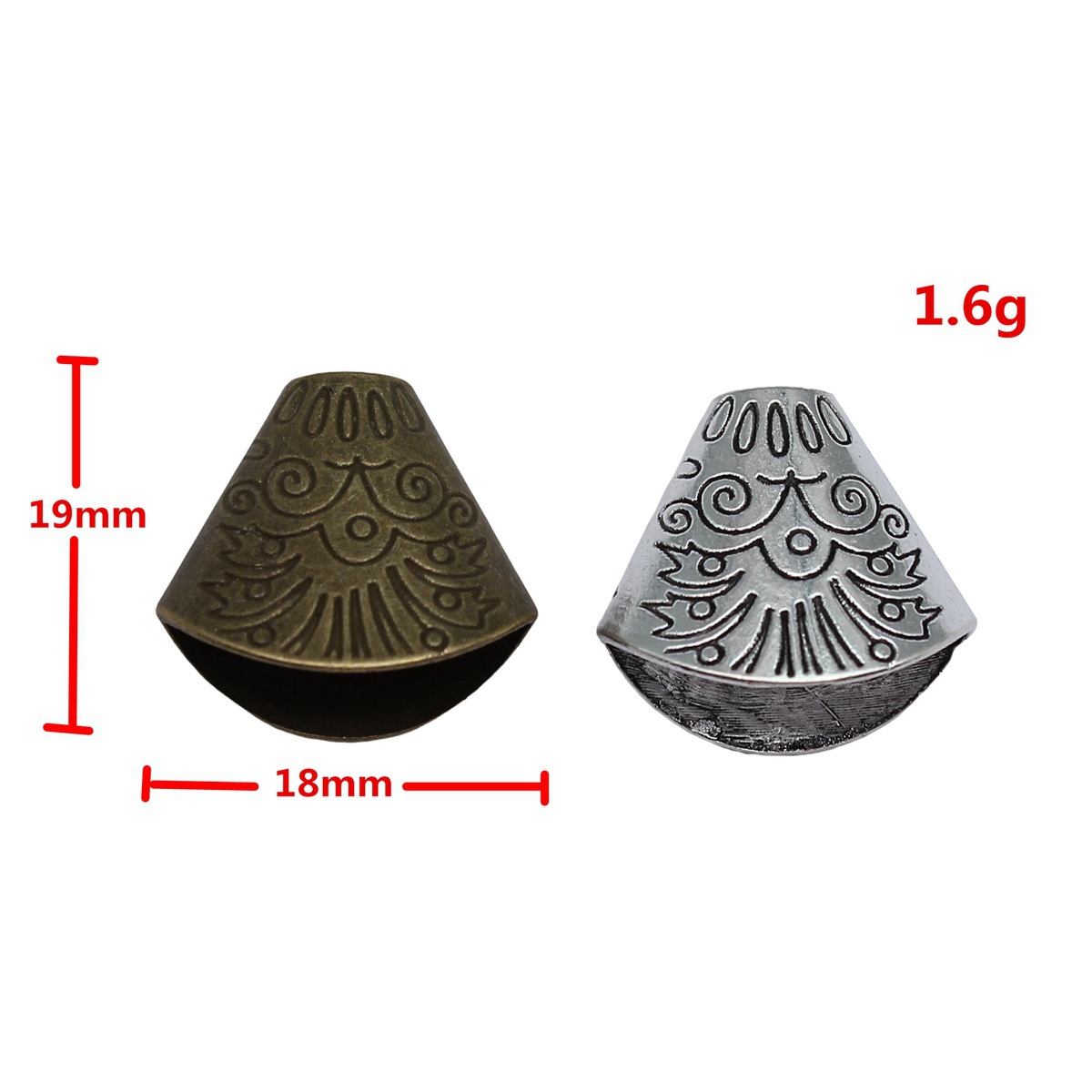 Jewelry Making Wax - Metall-Quastenkappen Endstopper Kordelstopper für Wachsschnur Leder
