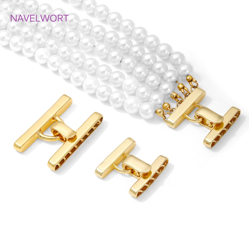 Jewelry Making Bead - Halskettenverschluss mit mehreren Strängen, 18 Karat