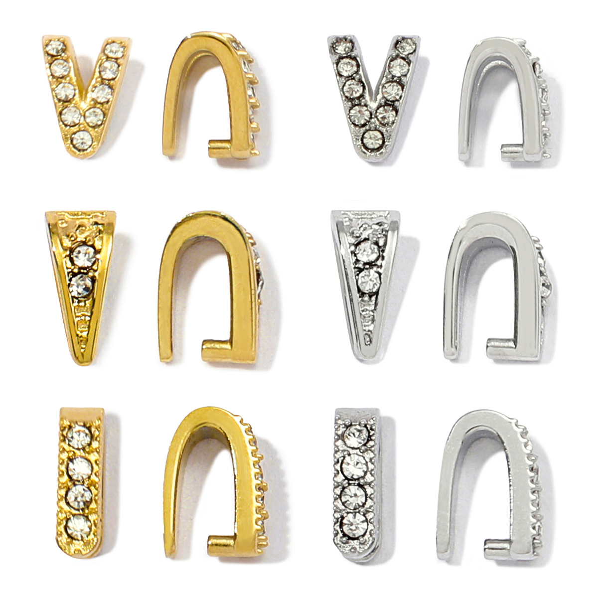 Jewelry Making Materials - 5 Teile/los Edelstahl Clips Verschlüsse Strass