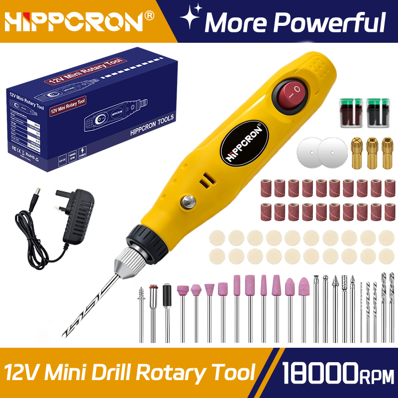 Jewelry Making Drill - Hippcron Mini-Handbohrmaschine mit UK-Stecker, zum Schleifen,