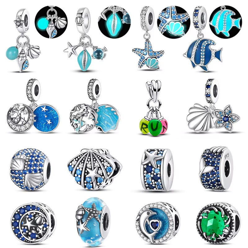 Jewelry Making In La - 925 Sterling Silber Ocean Glow Fish