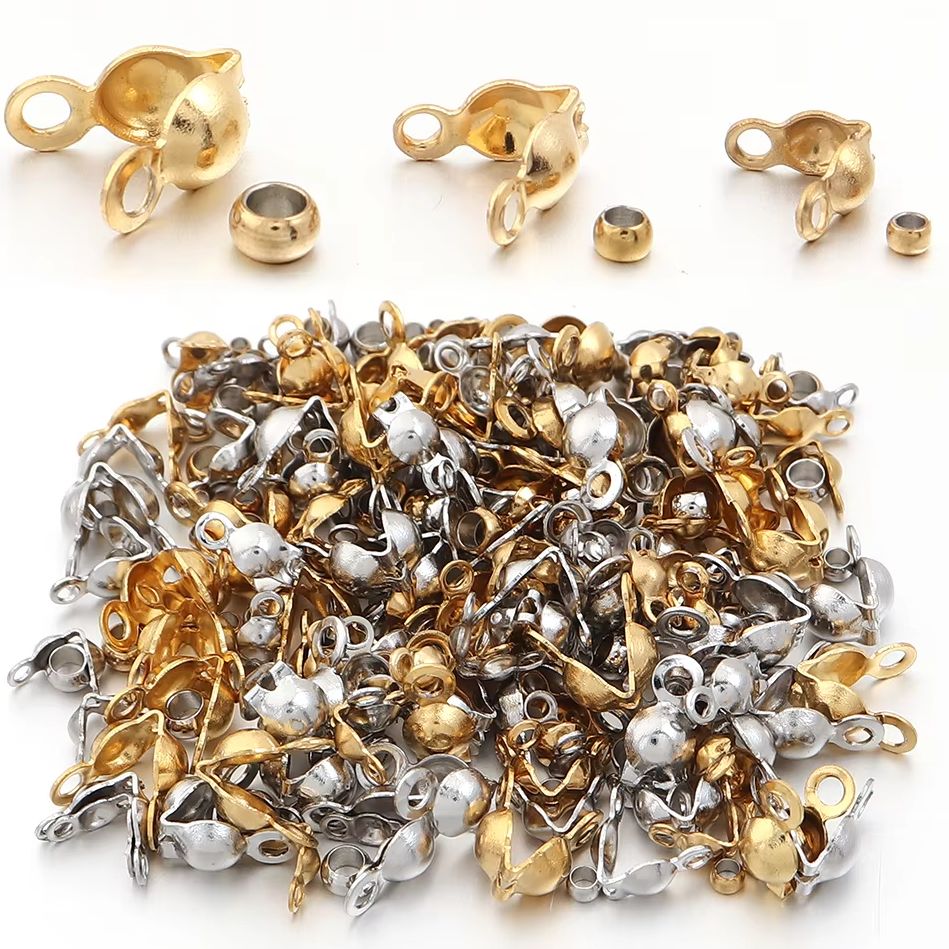 Jewelry Making Hobby - 40-200 Stück Edelstahl-Verbinder Verschlüsse Crimp-Endperlen Schmuckset