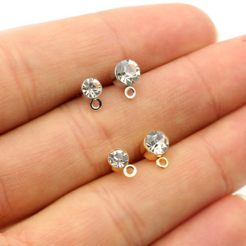 Jewelry Making Kits - 50 Stück Ohrstecker mit Zirkon 4/5/6