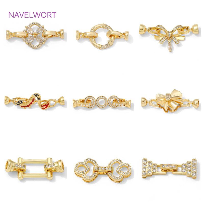 Jewelry Making Hobby - 1/2 Stück 14K vergoldete Perlenverschlüsse, Verschlüsse