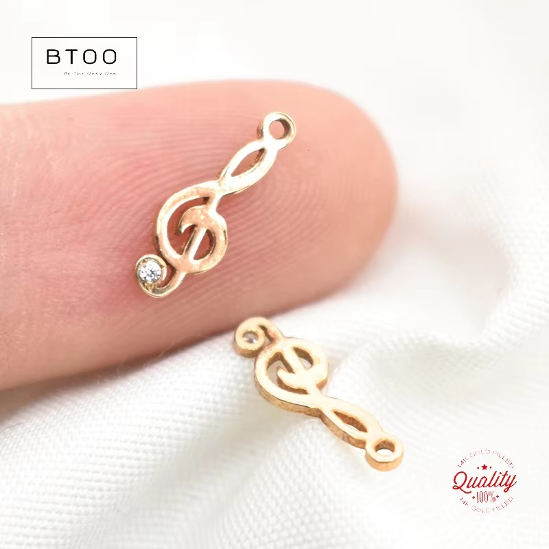 14K Gold gefüllte Musiknote Ch – Jewelry Making Notes Bewertung und Preis