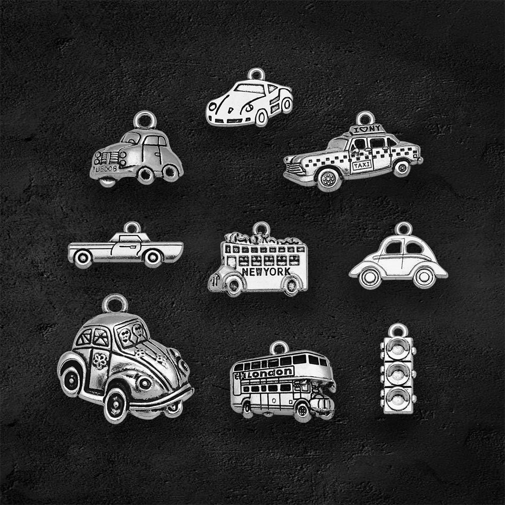 Versilbert Taxi Bus Auto Reise – Jewelry Making New York Bewertung und Preis