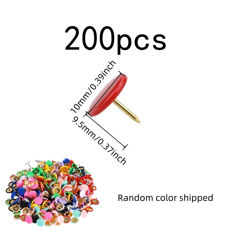 200 Stück runde Reißzwecken, w – Head Pin Assorted Bewertung und Preis