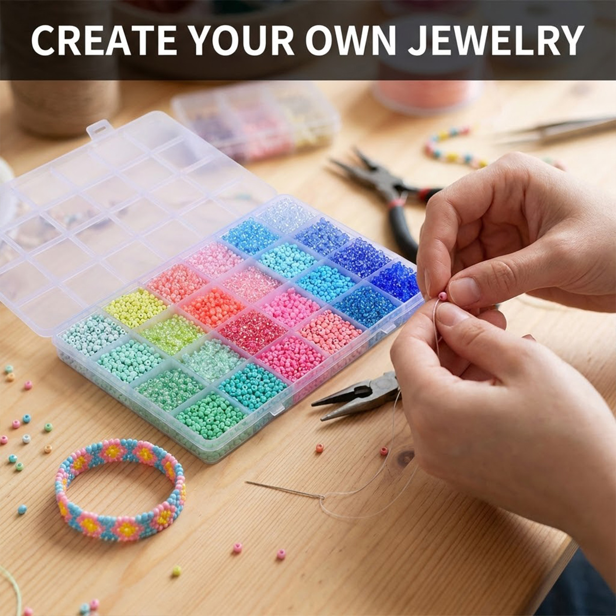 Set mit 5200 Glas Rocailles 3m – Jewelry Making Tutorials Bewertung und Preis