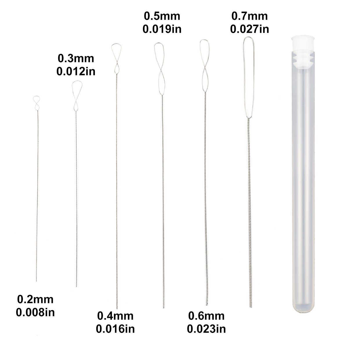 6 Stück/Los 0,2-0,7mm Twisted  – Beading Needle Fine Bewertung und Preis