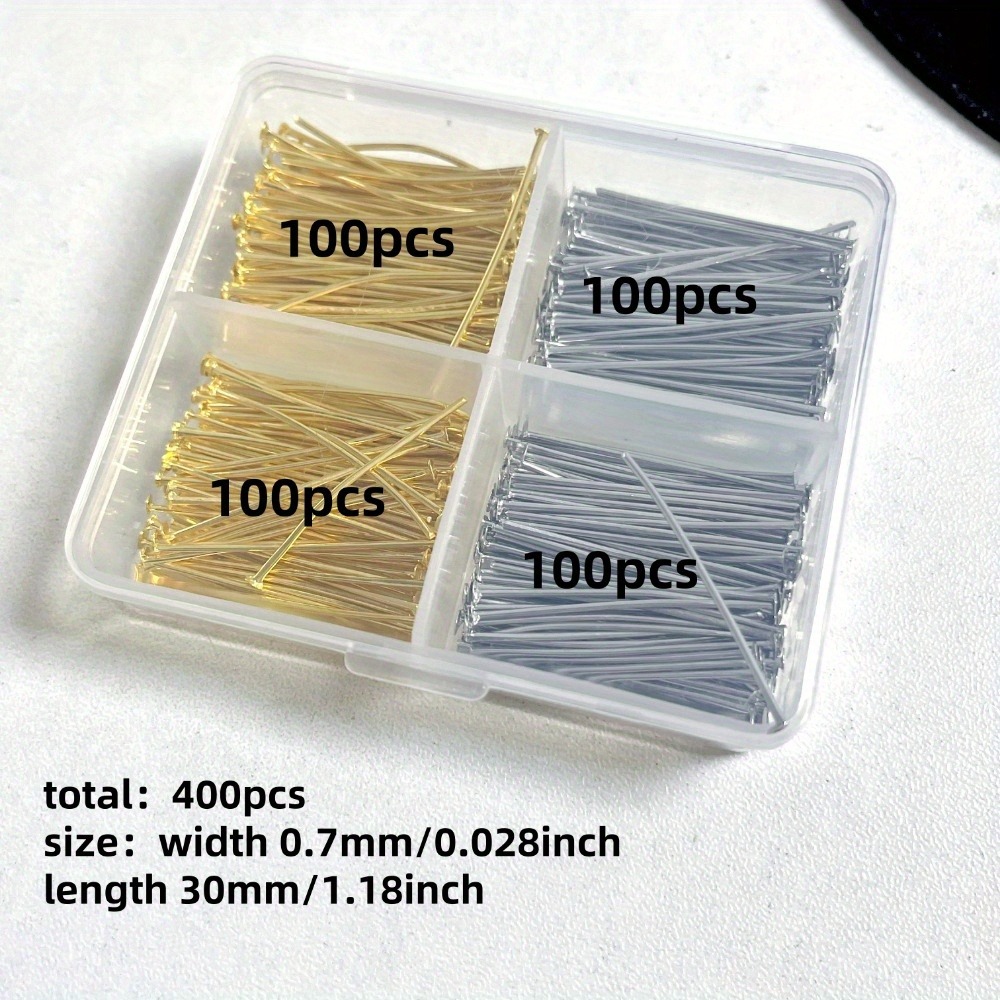 400 Stück gemischte Eisenkopfn – Jewelry Making Head Pins Bewertung und Preis