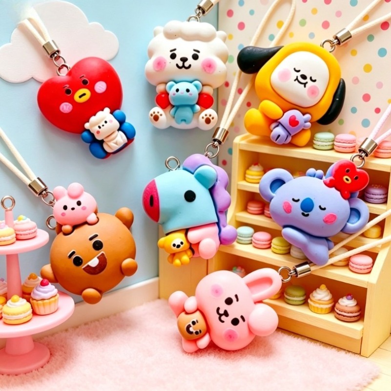 7 Stück BT21 Harz-Cartoon-Anhä – Jewelry Making Hobby Bewertung und Preis