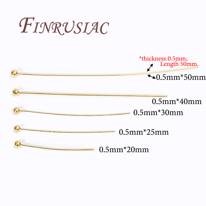 50 Stück 20–50 mm vergoldete S – Jewelry Making Head Pins Bewertung und Preis