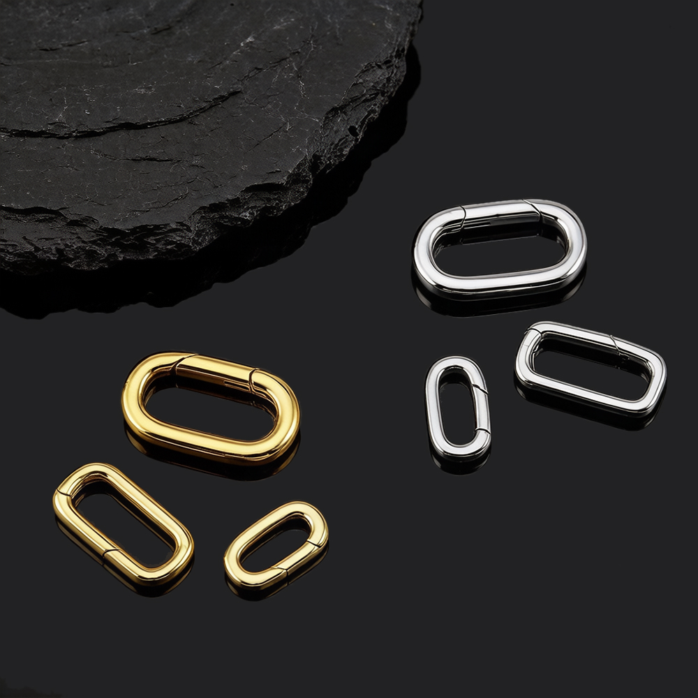 2 Stück 18K vergoldete ovale K – Jewelry Making Materials Bewertung und Preis